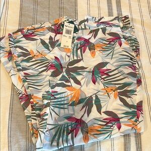 Roxy Multicolor Leaf Print Pants